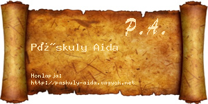 Páskuly Aida névjegykártya